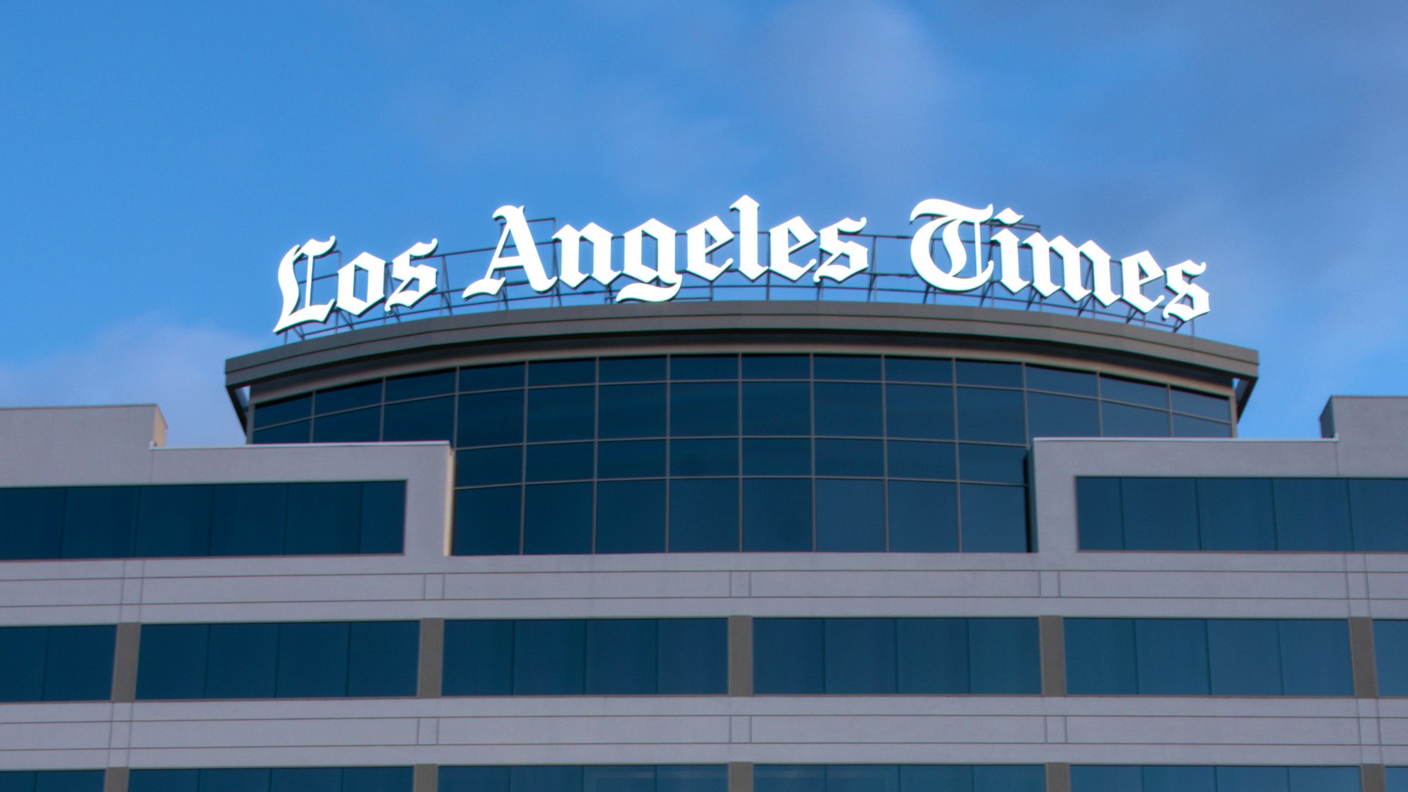 EL SEGUNDO, CA - APRIL 17: The Los Angeles Times building and newsroom along Imperial Highway on Friday, April 17, 2020 in El Segundo, CA.