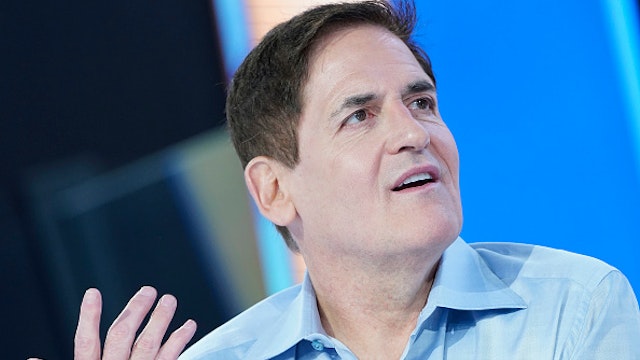 NEW YORK, NEW YORK - NOVEMBER 14: (EXCLUSIVE COVERAGE) Mark Cuban visits "Mornings With Maria" at Fox Business Network Studios on November 14, 2019 in New York City.