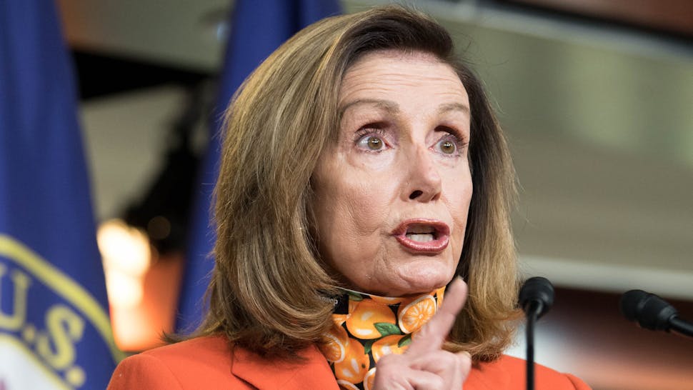 WASHINGTON, DC - SEPTEMBER 24: Speaker of the House Nancy Pelosi (D-CA) holds a weekly press conference at the Capitol on September 24, 2020 in Washington, DC. Pelosi paid tribute to Supreme Court Justice Ruth Bader Ginsburg saying the late justice will be the first woman as well as the first Jewish person to lay in state.tomorrow.