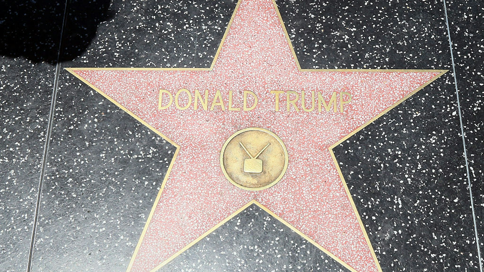 HOLLYWOOD, CA - JULY 20: The Hollywood Walk of Fame Star of Donald Trump is seen on July 20, 2016 in Hollywood, California.