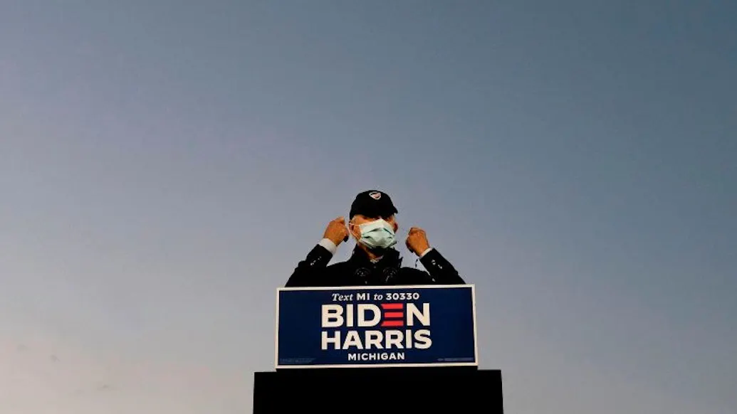 Biden Uses Giant Teleprompter At Yet Another Sparsely Attended Rally