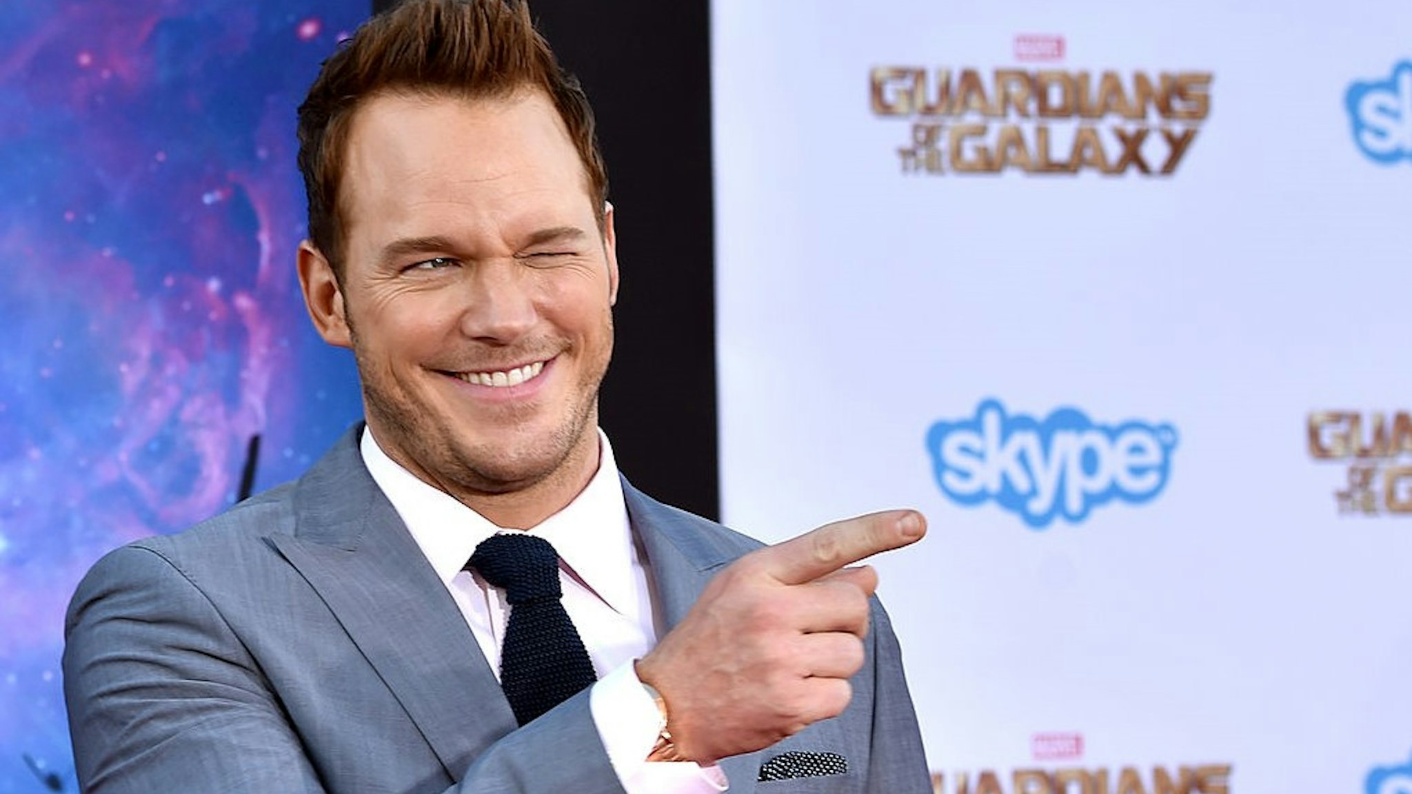 HOLLYWOOD, CA - JULY 21: Actor Chris Pratt attends the premiere of Marvel's "Guardians Of The Galaxy" at the Dolby Theatre on July 21, 2014 in Hollywood, California. (Photo by