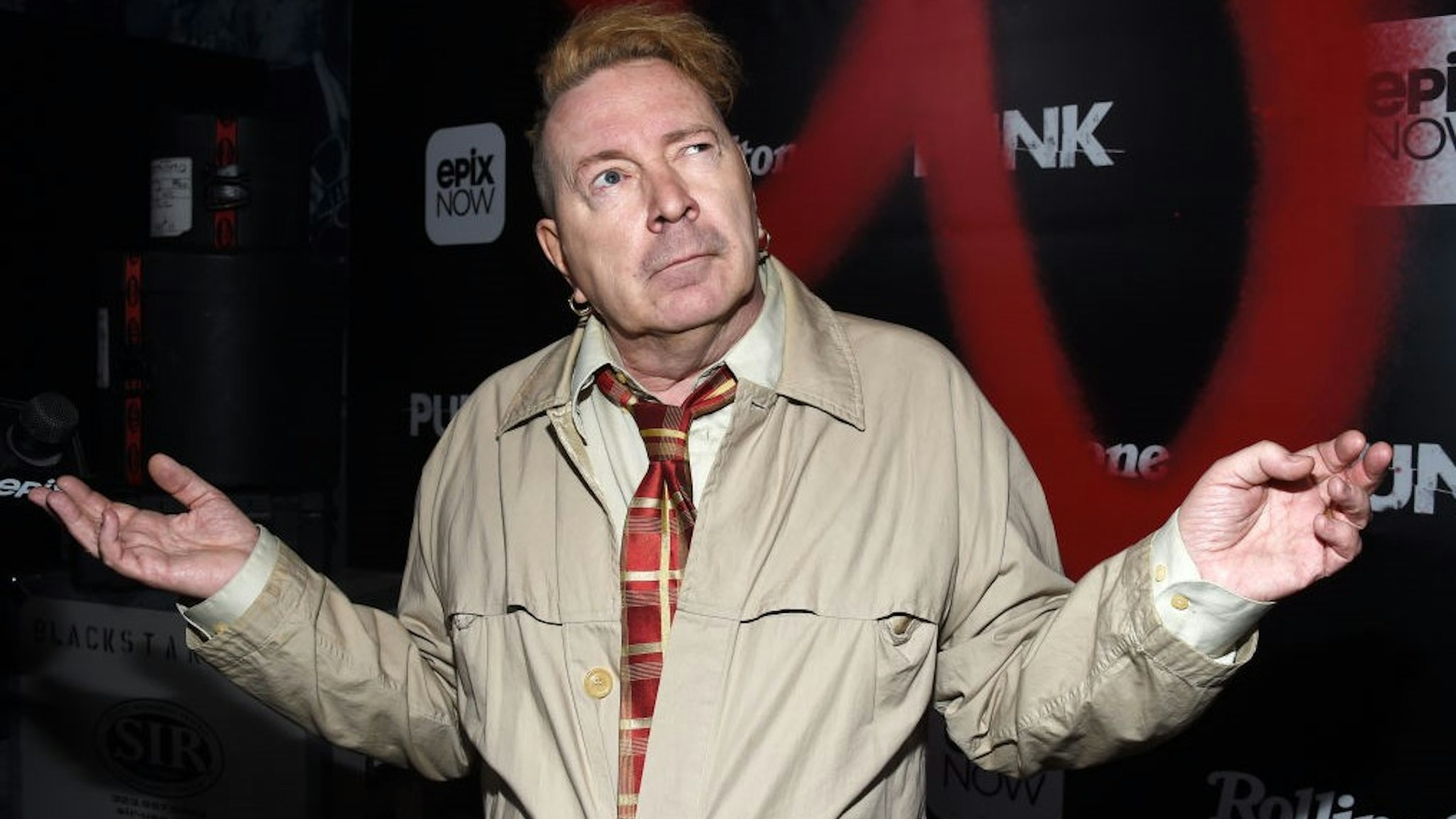 LOS ANGELES, CALIFORNIA - MARCH 04: John Lydon arrives at the premiere of Epix's "Punk" at SIR on March 04, 2019 in Los Angeles, California. (Photo by