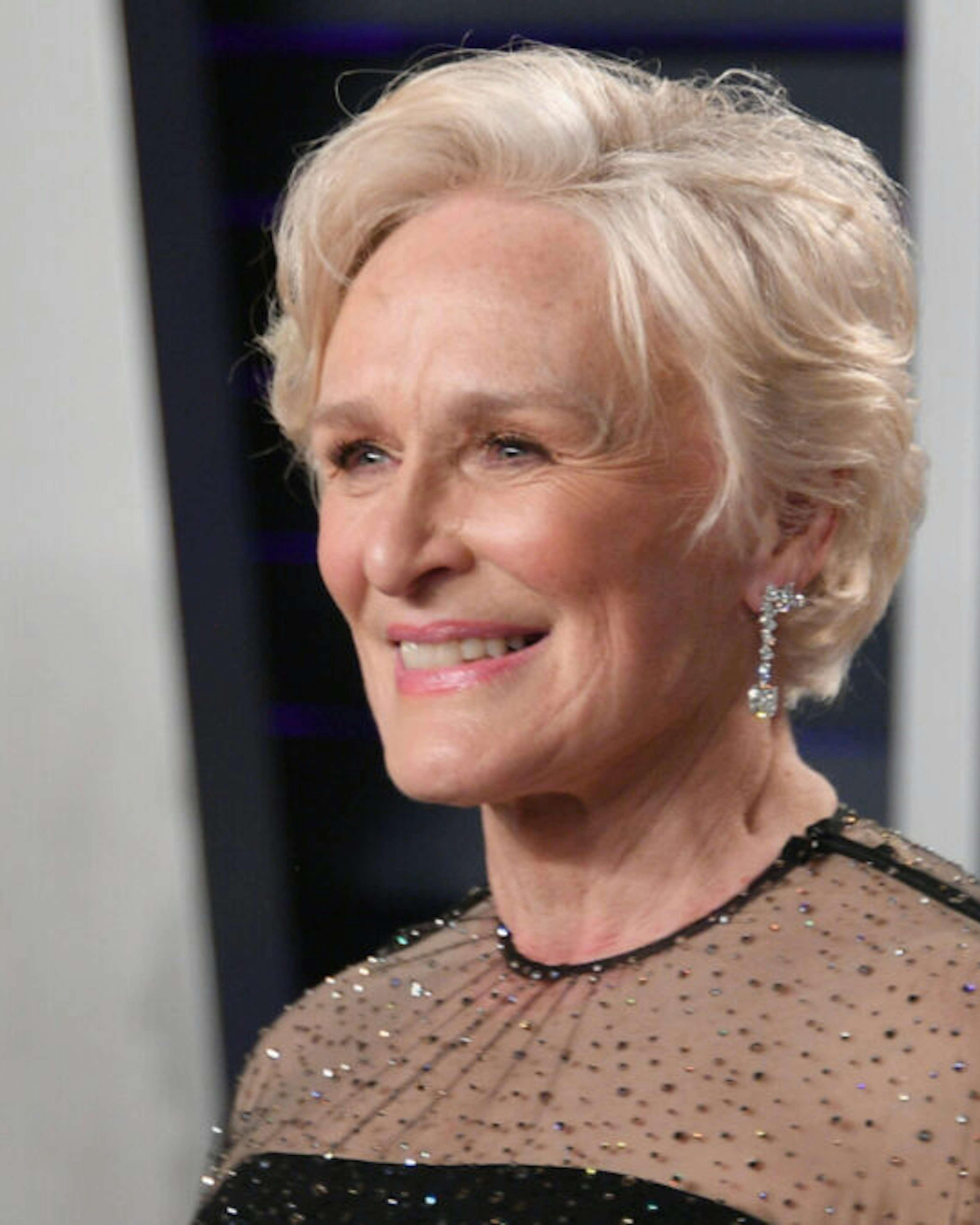 Glenn Close attends the 2019 Vanity Fair Oscar Party hosted by Radhika Jones at Wallis Annenberg Center for the Performing Arts on February 24, 2019 in Beverly Hills, California.