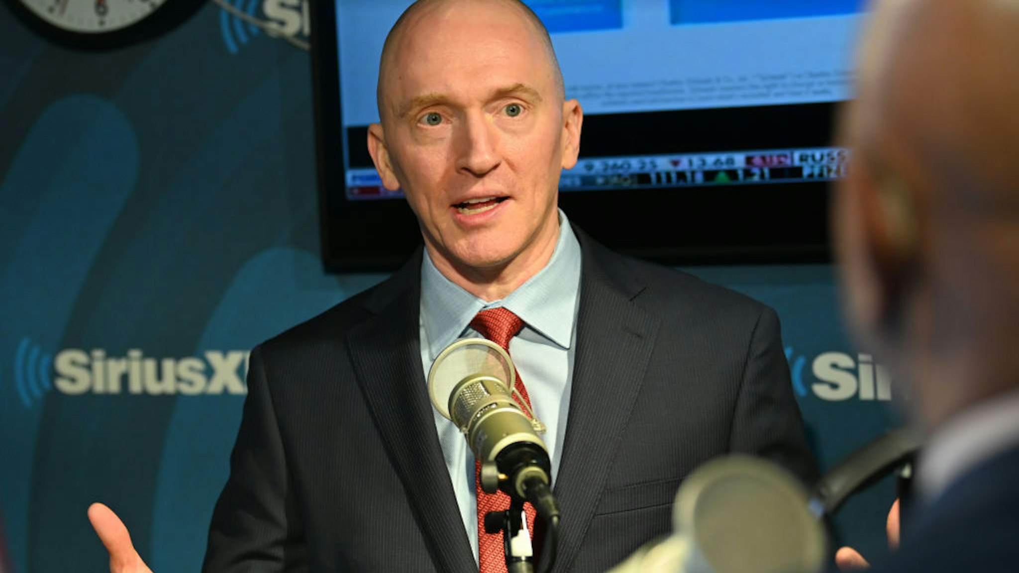 Carter Page, Former Foreign-Policy adviser to Donald Trump during his 2016 Presidential Election Campaign visits "The David Webb Show" On SiriusXM Patriot Channel 125 at SiriusXM Studios on January 14, 2020 in New York City.