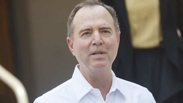 Representative Adam Schiff, a Democrat from California, speaks during a news conference outside a U.S. Postal Service location in Burbank, California, U.S., on Tuesday, Aug. 18, 2020.