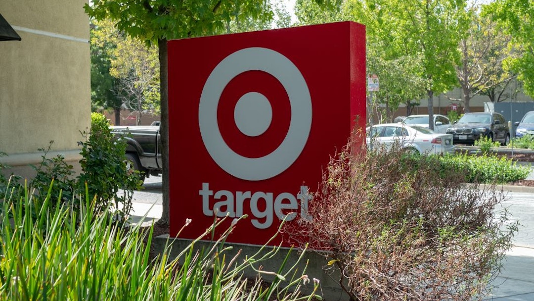 Close-up of sign for Target retail store, San Ramon, California, September 18, 2020.