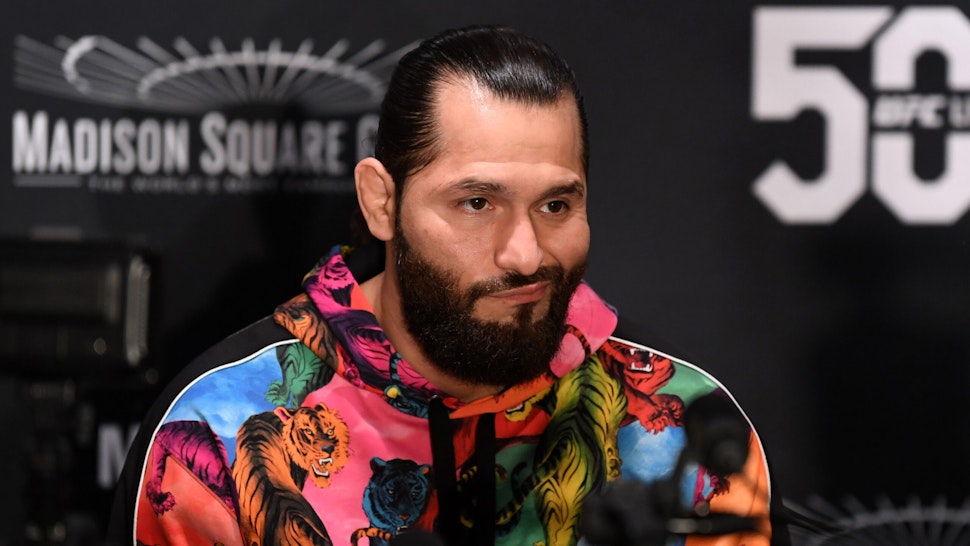 NEW YORK, NEW YORK - OCTOBER 31: Jorge Masvidal interacts with media during the UFC 244 Ultimate Media Day on October 31, 2019 in New York City.