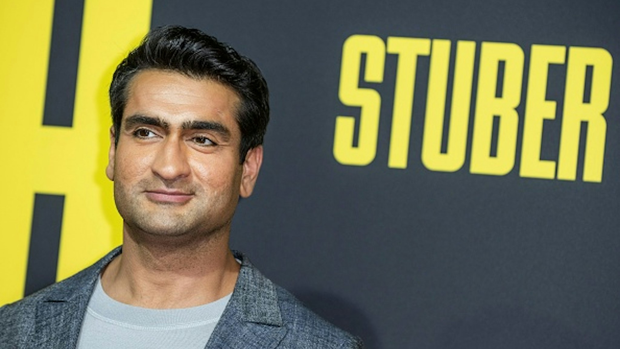 US/Pakistani actor Kumail Nanjiani arrives for the premiere of "Stuber" at Regal Cinemas LA Live on July 10, 2019 in Los Angeles.