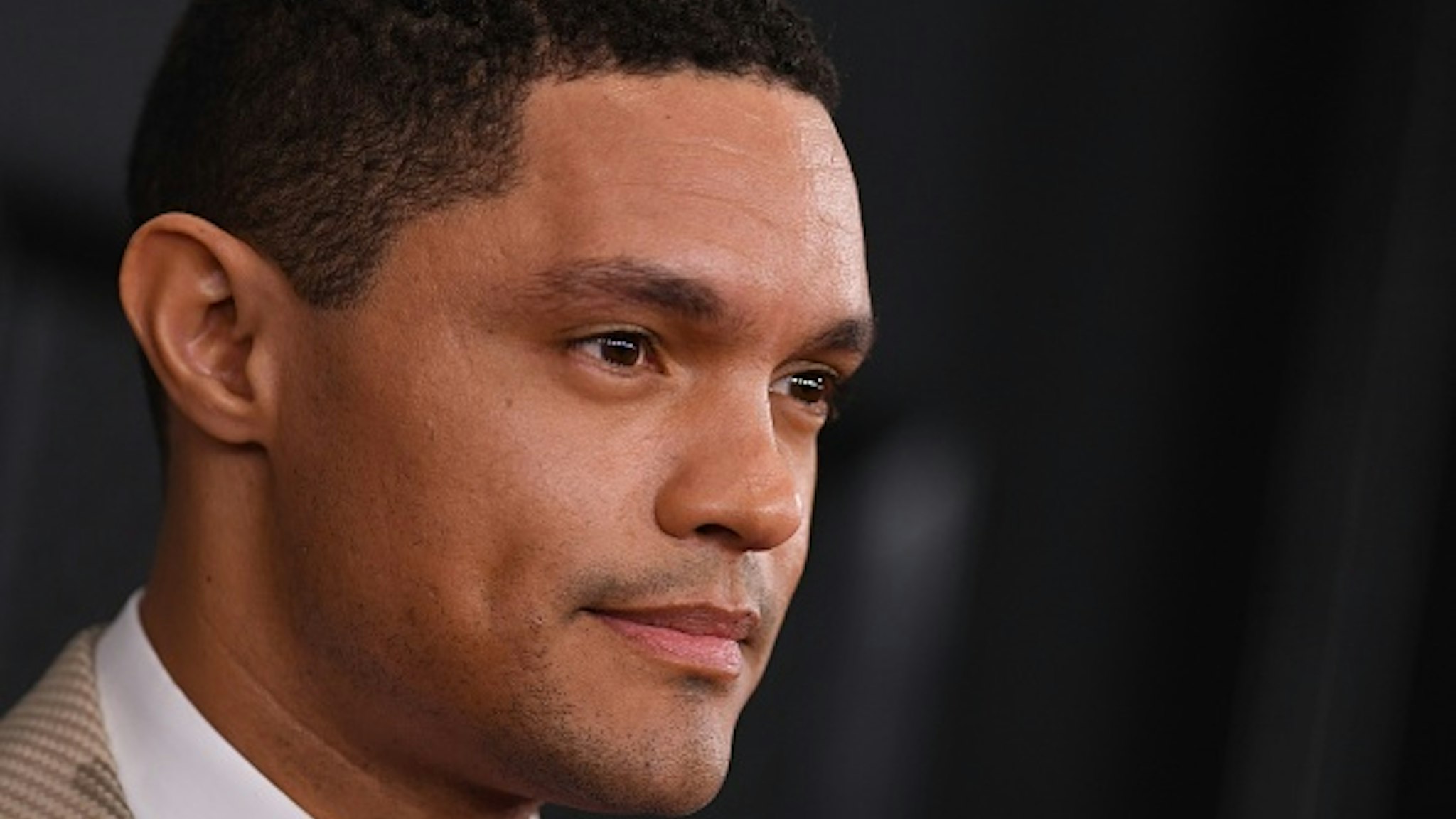 South African comedian Trevor Noah arrives for the 62nd Annual Grammy Awards on January 26, 2020, in Los Angeles.
