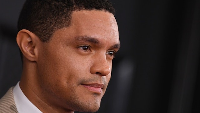 South African comedian Trevor Noah arrives for the 62nd Annual Grammy Awards on January 26, 2020, in Los Angeles.