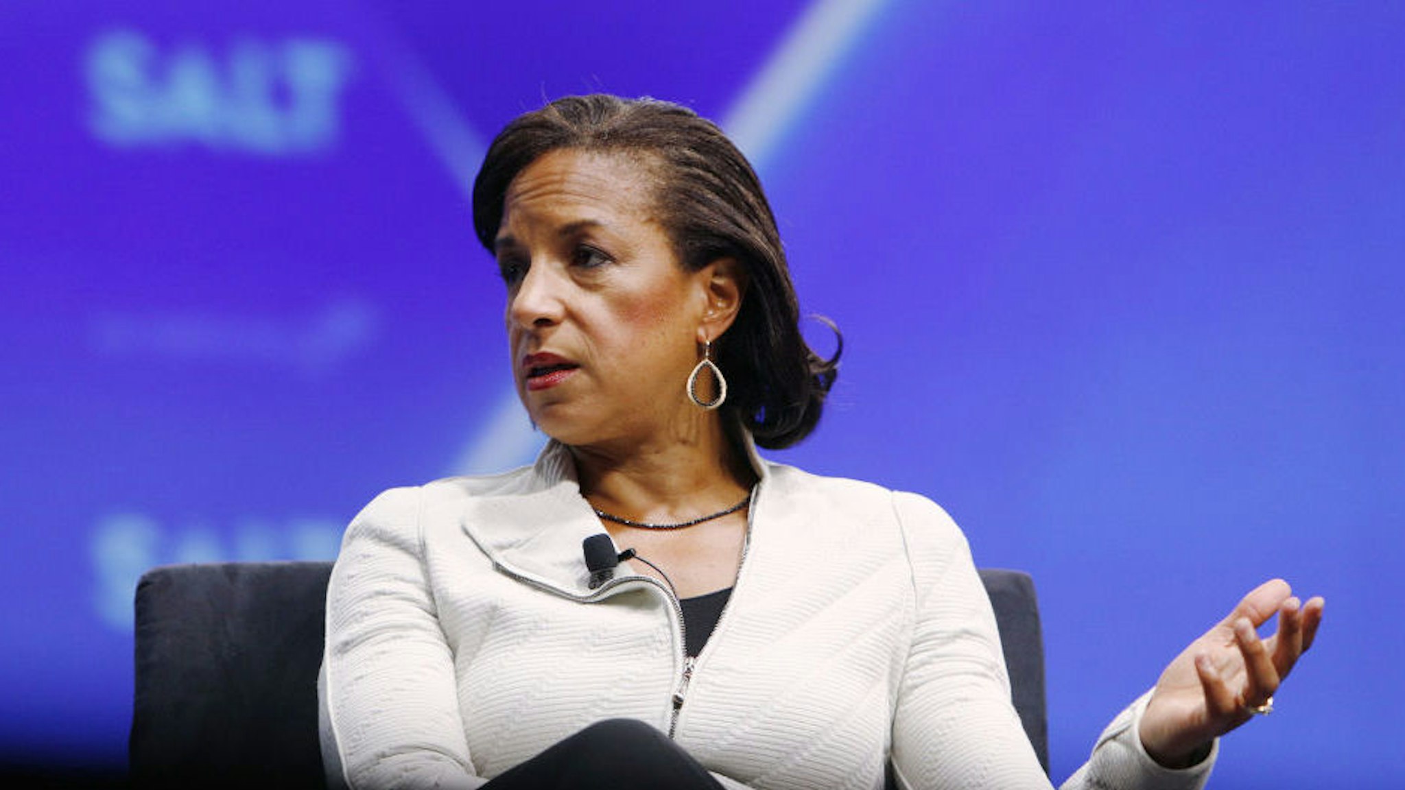 Susan Rice, former U.S. national security advisor, speaks during the Skybridge Alternatives (SALT) conference in Las Vegas, Nevada, U.S., on Wednesday, May 8, 2019. SALT brings together investors, policy experts, politicians and business leaders to network and share ideas to unlock growth opportunities in finance, economics, entrepreneurship, public policy, technology and philanthropy.