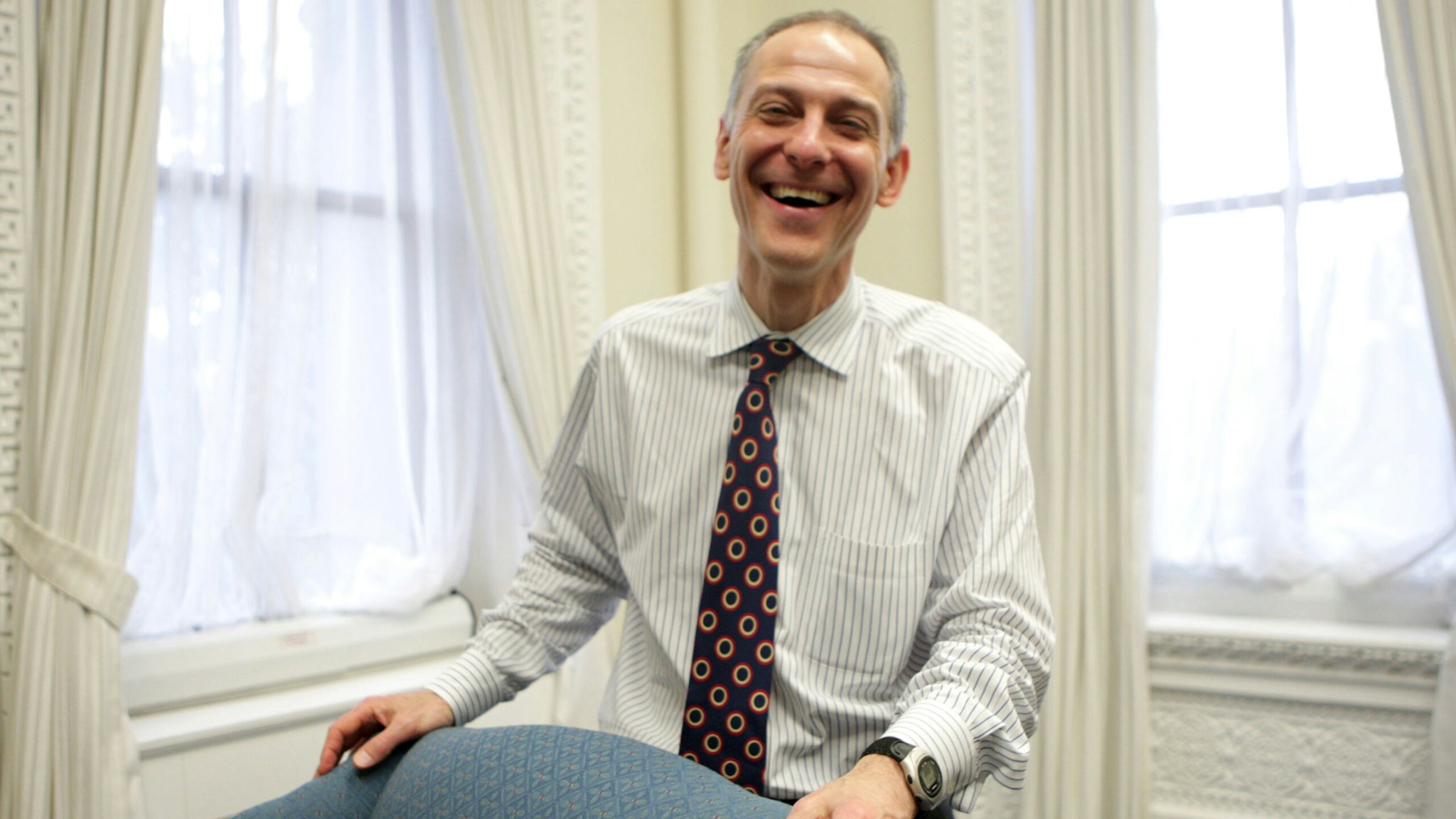 Dr. Zeke Emanuel, older brother of Rahm and now working in the administration on health care reform, is interviewed in an office in the Old Eisenhower Office Building in Washington, D.C., March 16, 2009.