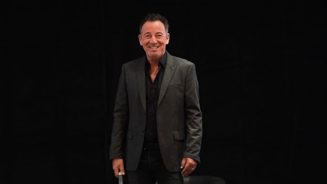 ATTENTION BLOCKING PERIOD 20 OCTOBER 2016 7.30 PM ! US-American rock musician Bruce Springsteen during a press call at the Frankfurt Book Fair in Frankfurt/Main, Germany, 20 October 2016. During the book fair, he spoke on his auto biography 'Born to run'. PHOTO: ARNE DEDERT/dpa | usage worldwide (Photo by