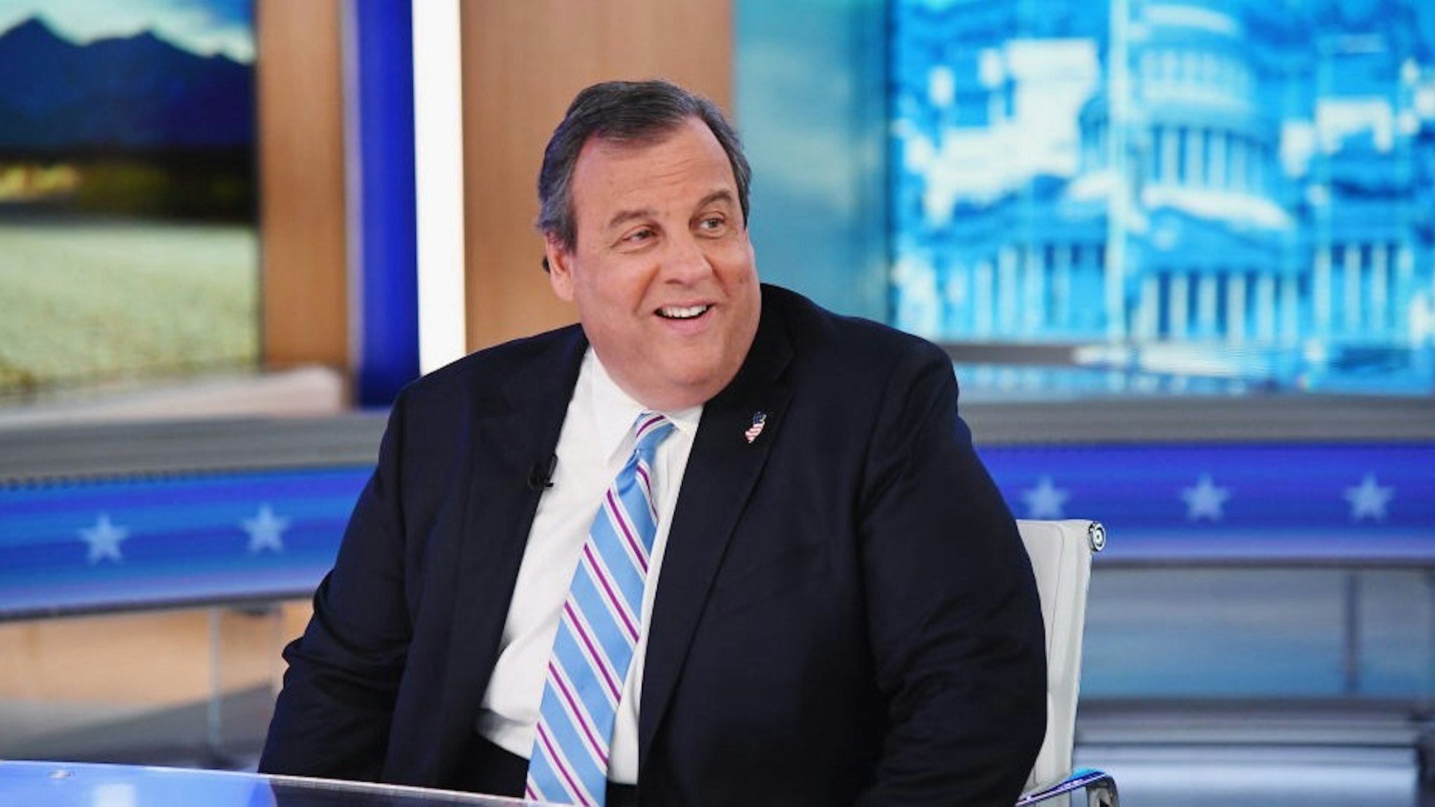 NEW YORK, NEW YORK - JANUARY 30: Former Governor Of New Jersey Chris Christie visits "The Daily Briefing With Dana Perino" at Fox News Channel Studios on January 30, 2019 in New York City. (Photo by