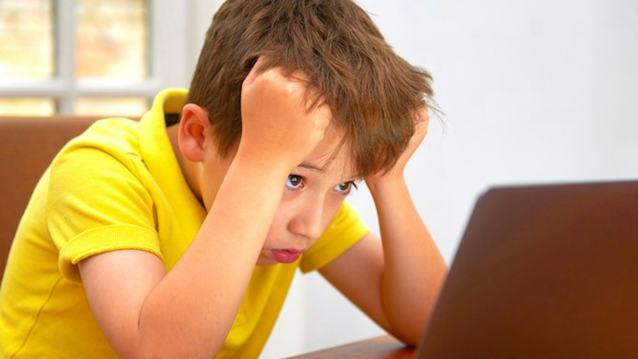 8 year old boy on computer