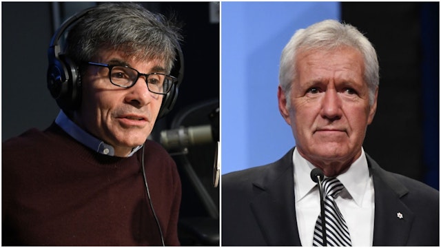 George Stephanopoulos and Alex Trebek
