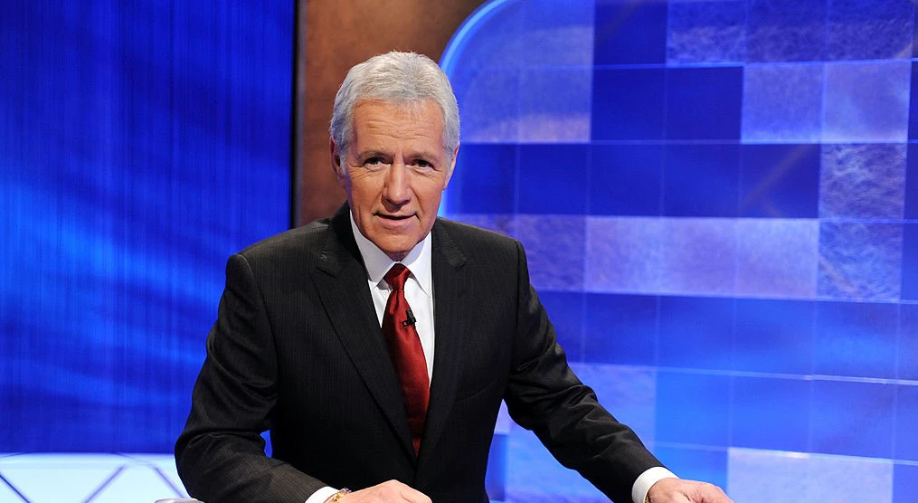 CULVER CITY, CA - APRIL 17: Game show host Alex Trebek poses on the set of the "Jeopardy!" Million Dollar Celebrity Invitational Tournament Show Taping on April 17, 2010 in Culver City, California. (Photo b