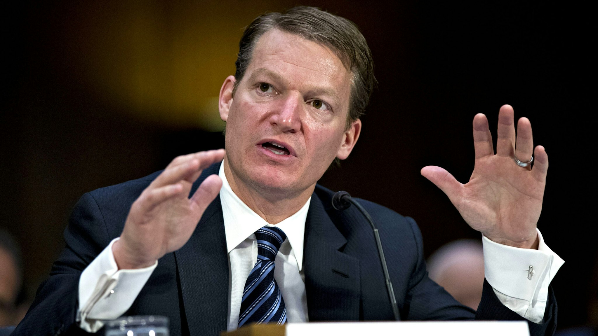 Kevin Mandia, chief executive officer of FireEye Inc., speaks during a Senate Intelligence Committee hearing in Washington, D.C., U.S., on Thursday, March 30, 2017. Leaders of the committee promised a thorough and impartial investigation into Russian meddling in the U.S. presidential election at the hearing, held as a House probe remained mired in partisan disputes.