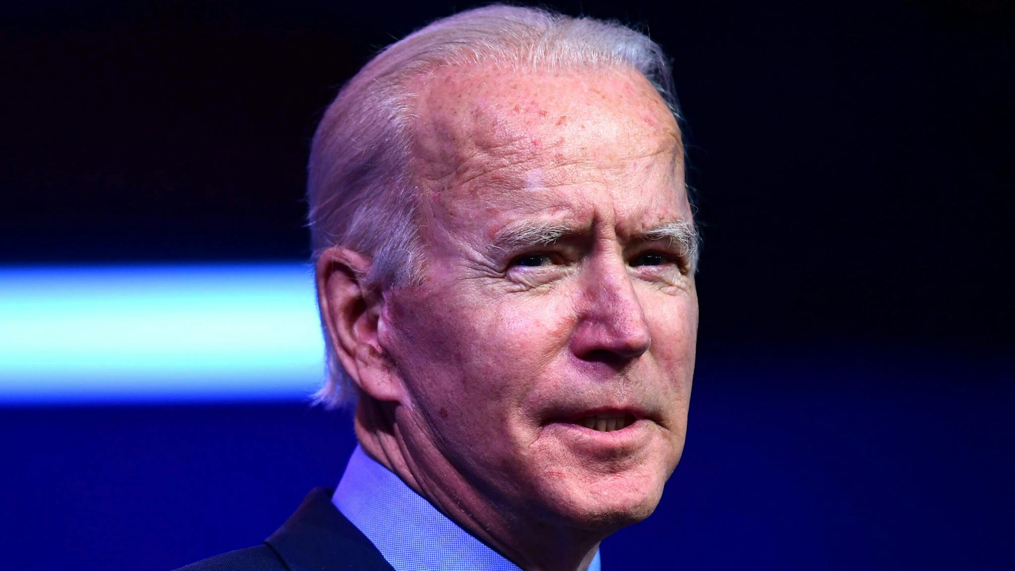 President-Elect Biden Delivers Remarks In Wilmington, Delaware WILMINGTON, DE - DECEMBER 28: President-elect Joe Biden delivers remarks at the Queen Theater on December 28, 2020 in Wilmington, Delaware. Biden will be inaugurated as the 46th president in a scaled-down ceremony in Washington D.C. due to the coronavirus (COVID-19) pandemic on January 20, 2021.