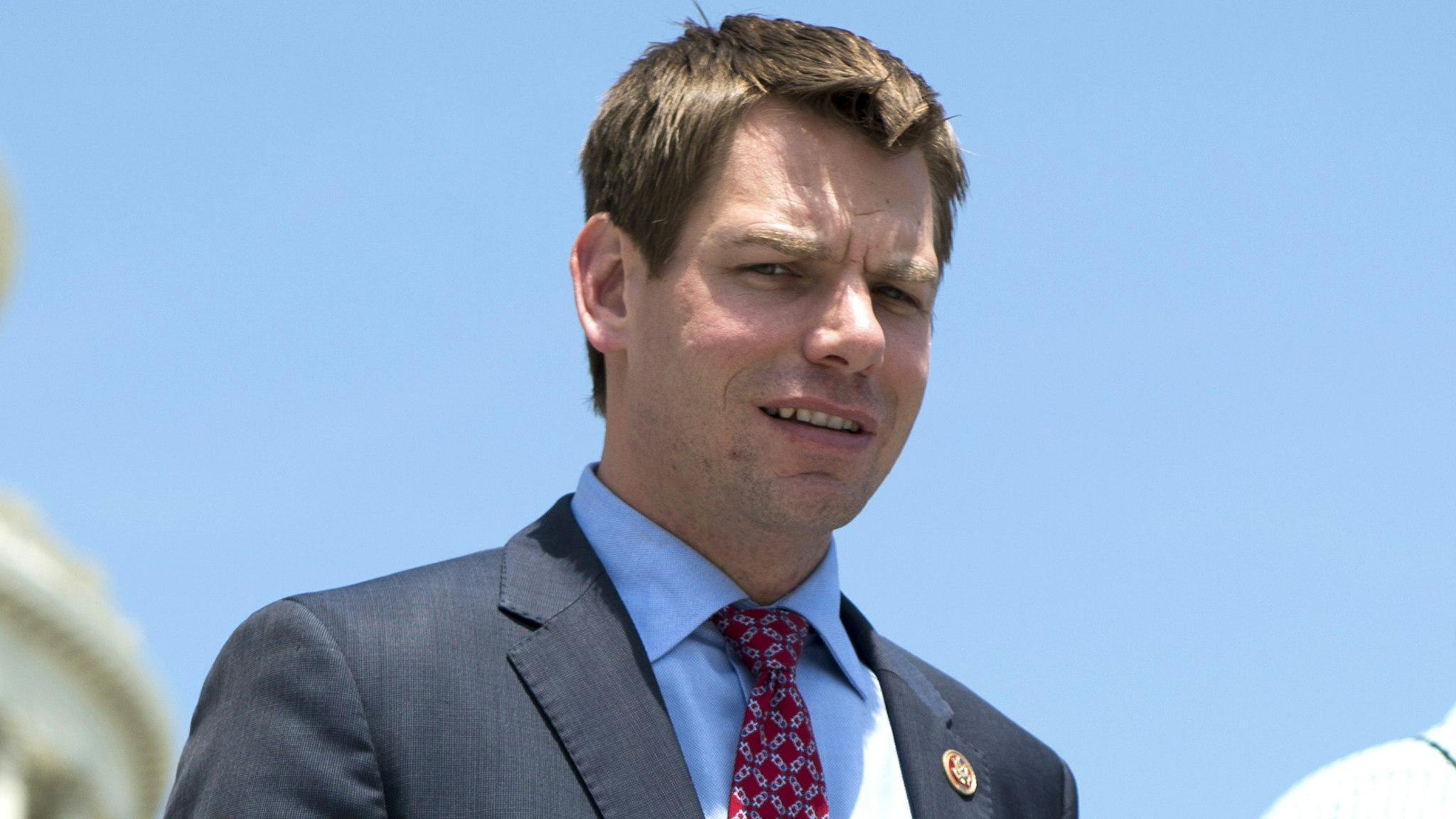 UNITED STATES - MAY 22: Rep. Eric Swalwell, D-Calif., walks down the House steps following a vote on Thursday, may 22, 2014.