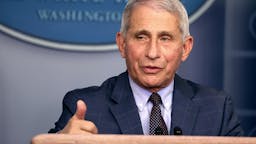 Members Of Coronavirus Task Force Hold A Briefing At The White House WASHINGTON, DC - NOVEMBER 19: Dr. Anthony Fauci, Director of the National Institute of Allergy and Infectious Diseases, speaks during a White House Coronavirus Task Force press briefing in the James Brady Press Briefing Room at the White House on November 19, 2020 in Washington, DC. The White House held its first Coronavirus Task Force briefing in months as cases of COVID-19 are surging across the country ahead of the Thanksgiving holiday.