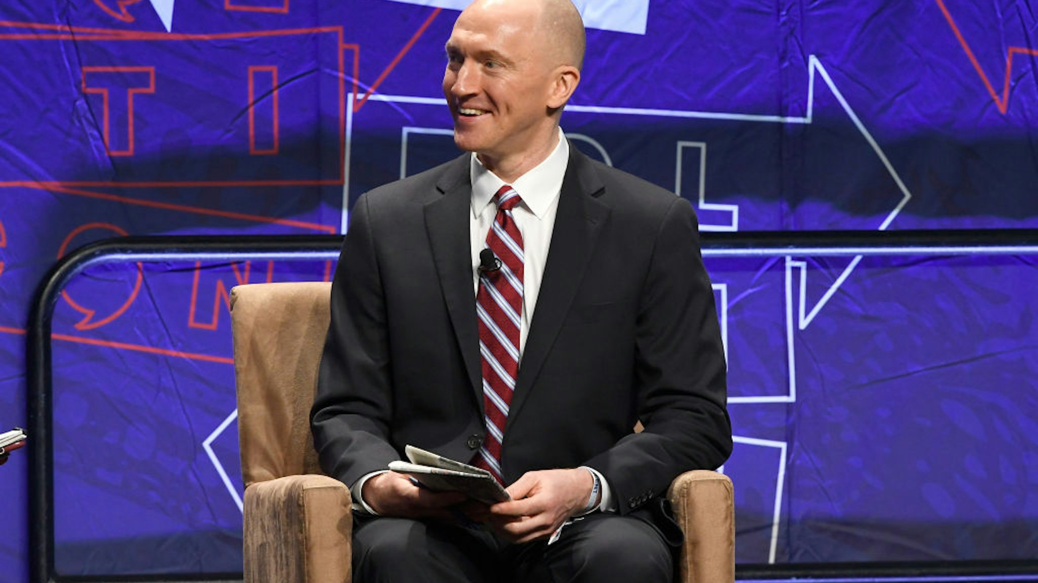 Carter Page speaks onstage at Politicon 2018 at Los Angeles Convention Center on October 20, 2018 in Los Angeles, California.