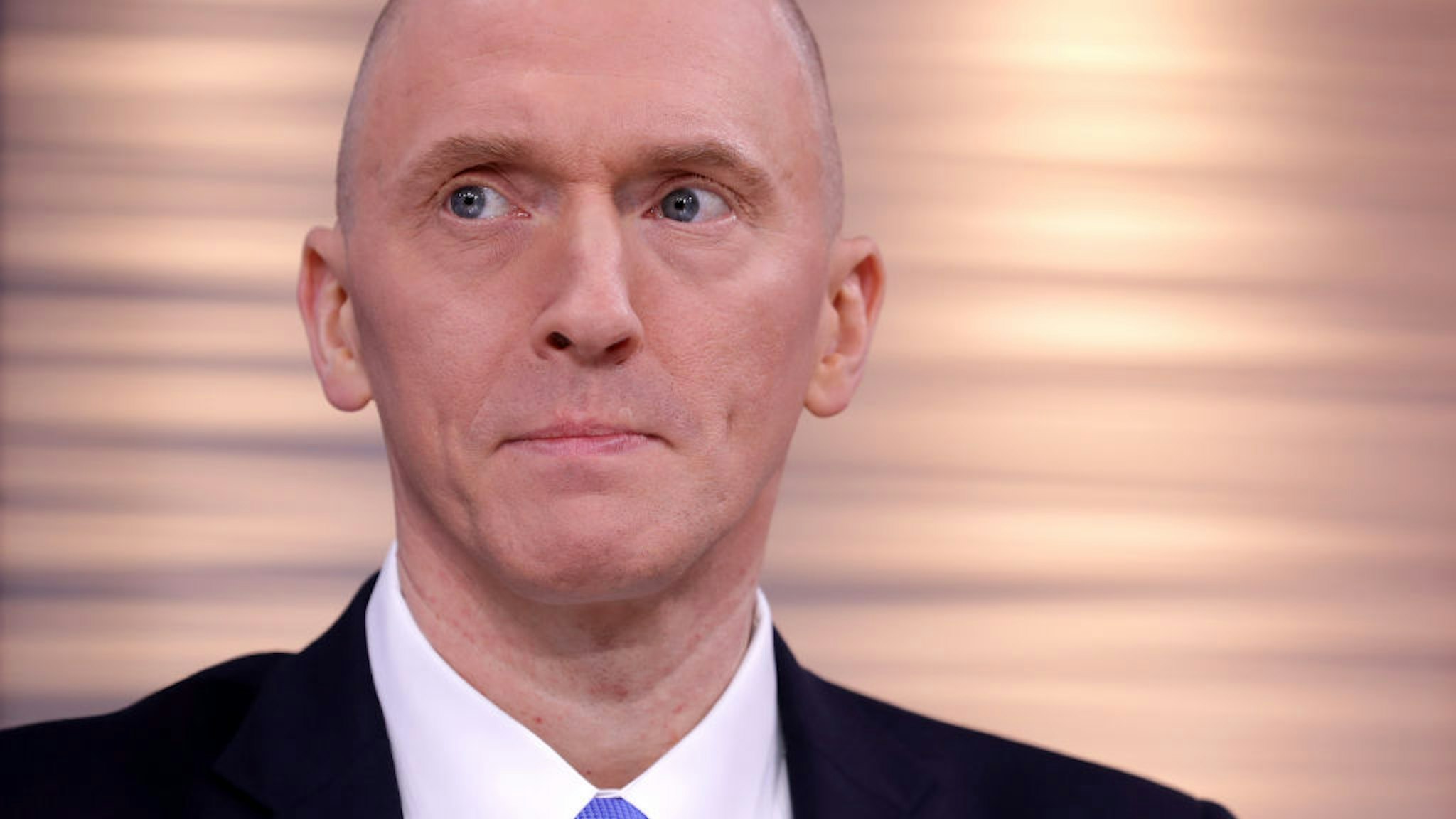 Global Natural Gas Ventures founder Carter Page participates in a discussion on 'politicization of DOJ and the intelligence community in their efforts to undermine the president' hosted by Judicial Watch at the One America News studios on Capitol Hill May 29, 2019 in Washington, DC.