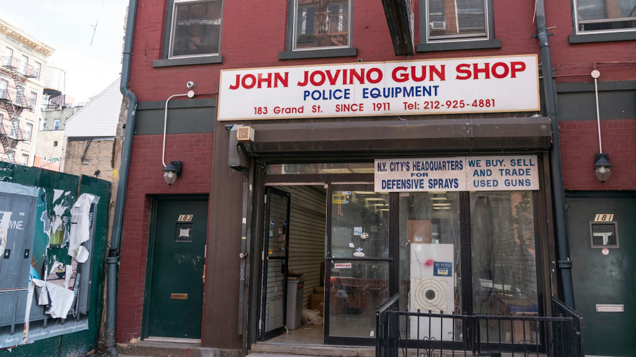 General view of the oldest gun shop in the city on Grand street. which is closed down because of the owners inability to pay rent without sales during COVID-19 pandemic.