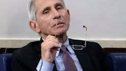 Anthony Fauci at a press briefing Anthony Fauci at a press briefing