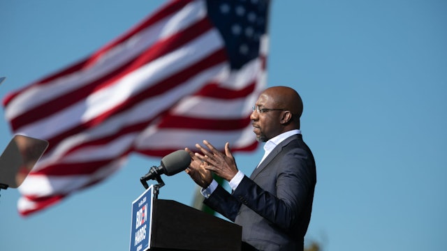 Raphael Warnock Speaks At Georgia Get Out The Vote Rally