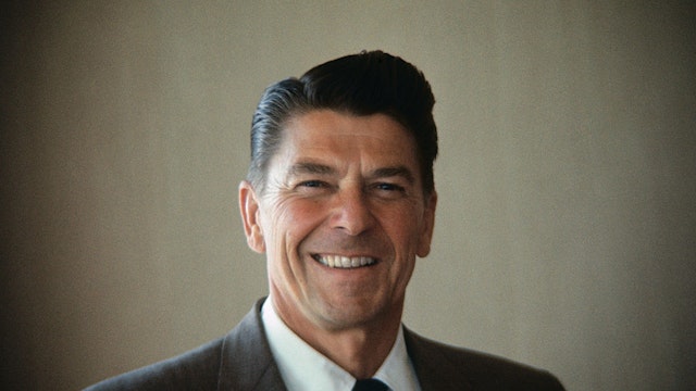 (Original Caption) Los Angeles, Calif.: Closeups of Ronald Reagan, Republican candidate for Governor of California.