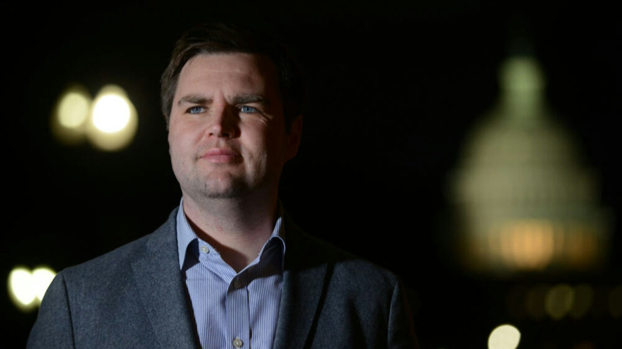 WASHINGTON, DC - JANUARY 27: J.D. Vance, author of the book "Hillbilly Elegy," poses for a portrait photograph near the US Capitol building in Washington, D.C., January 27, 2017. Vance has become the nation's go-to angry, white, rural translator. The book has sold almost half a million copies since late June. Vance, a product of rural Ohio, a former Marine and Yale School grad, has the nation's top-selling book. He's become a CNN commentator, in-demand speaker, and plans to move back to Ohio from SF where he's worked as a principal in an investment firm.