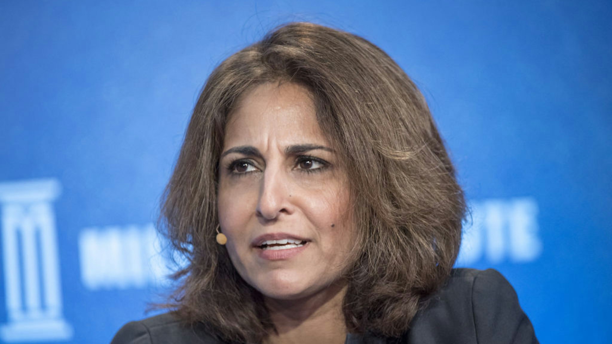 Neera Tanden, president and chief executive officer of Center for American Progress, speaks at the Milken Institute Global Conference in Beverly Hills, California, U.S., on Tuesday, May 2, 2017.