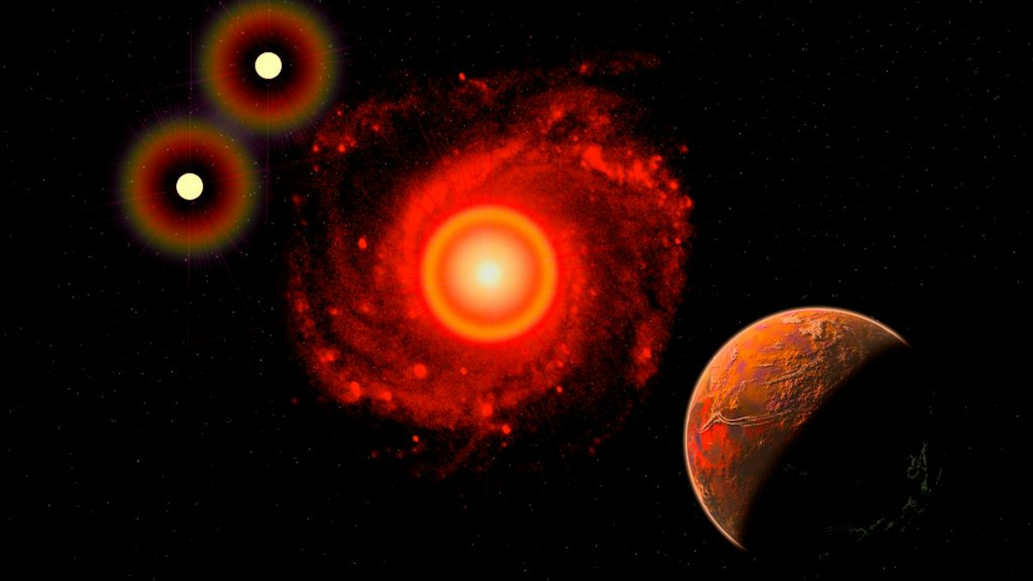 Proxima B Planet, Orbiting Proxima Centauri, a Red Dwarf Star.