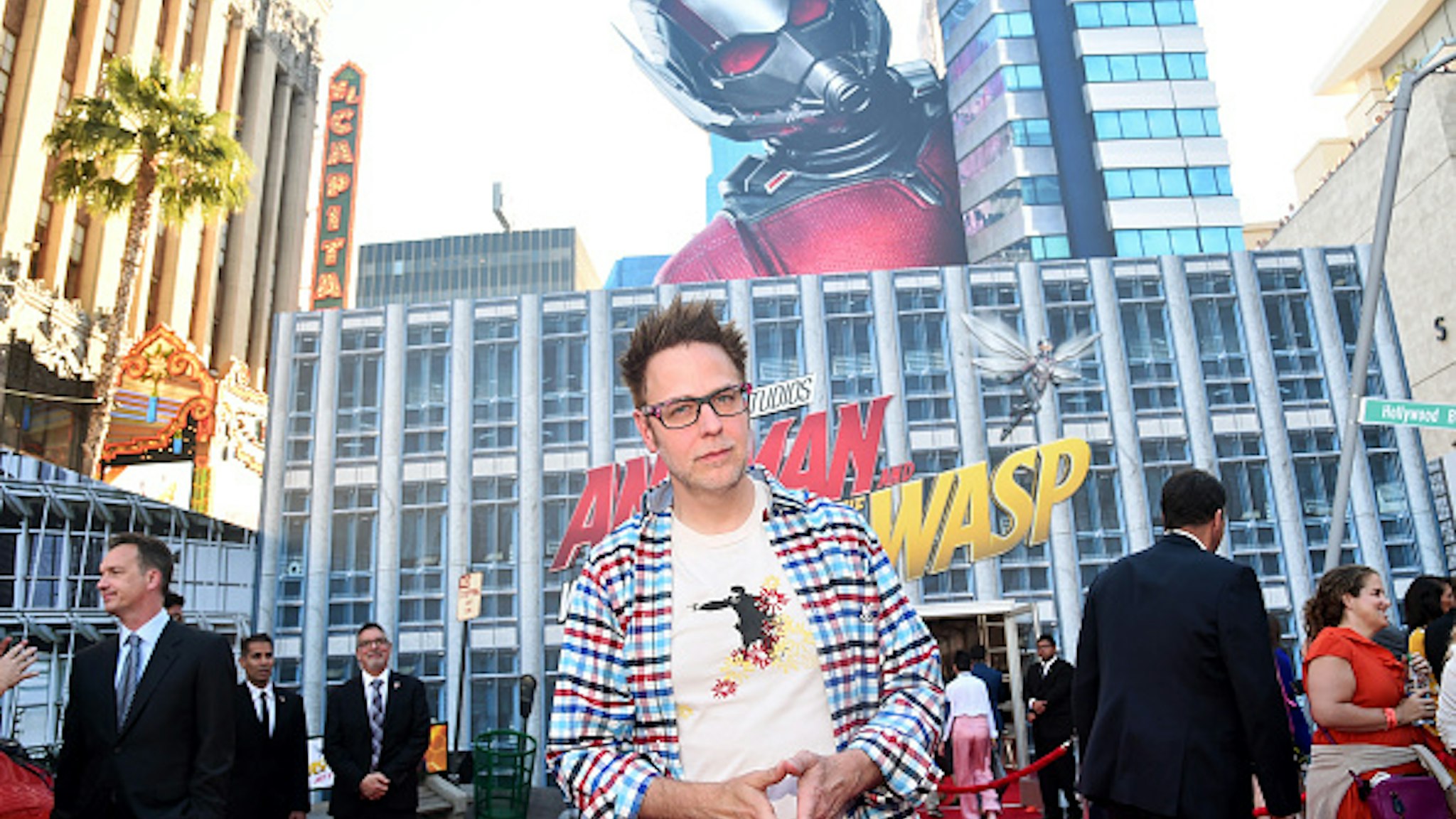 HOLLYWOOD, CA - JUNE 25: James Gunn attends the Los Angeles Global Premiere for Marvel Studios' "Ant-Man And The Wasp" at the El Capitan Theatre on June 25, 2018 in Hollywood, California.
