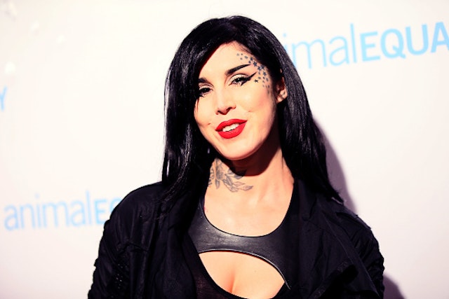 BEVERLY HILLS, CA - DECEMBER 02: Tattoo artist/TV personality Kat Von D attends the Animal Equality Global Action annual gala at The Beverly Hilton Hotel on December 2, 2017 in Beverly Hills, California.