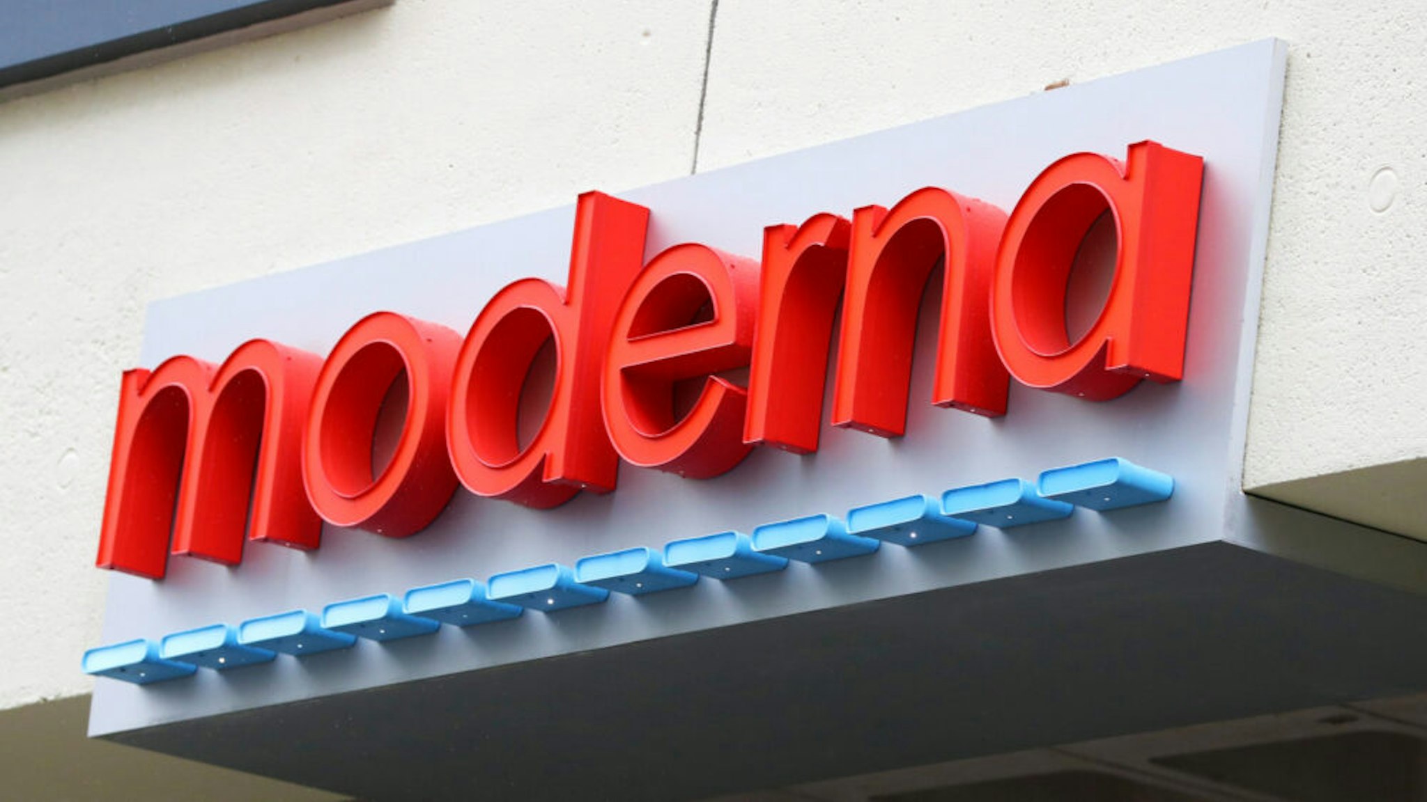 CAMBRIDGE, MASSACHUSETTS - NOVEMBER 30: The Moderna headquarters is seen on November 30, 2020 in Cambridge, Massachusetts. Moderna has applied for FDA approval to authorize its COVID-19 vaccine for emergency use.