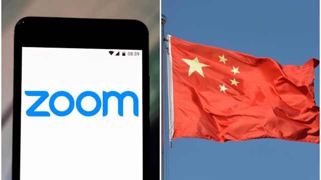 Zoom (Rafael Henrique/SOPA Images/LightRocket via Getty Images) Chinese National Flag (Artur Widak/NurPhoto via Getty Images)