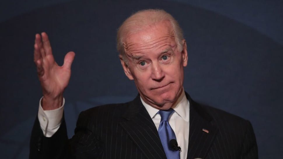 Former VP Joe Biden Addresses Chicago Council On Global Affairs CHICAGO, IL - NOVEMBER 01: Former vice president Joe Biden speaks to the Chicago Council on Global Affairs on November 1, 2017 in Chicago, Illinois. Biden addressed the consequences of U.S. disengagement from world leadership at the event. (Photo by