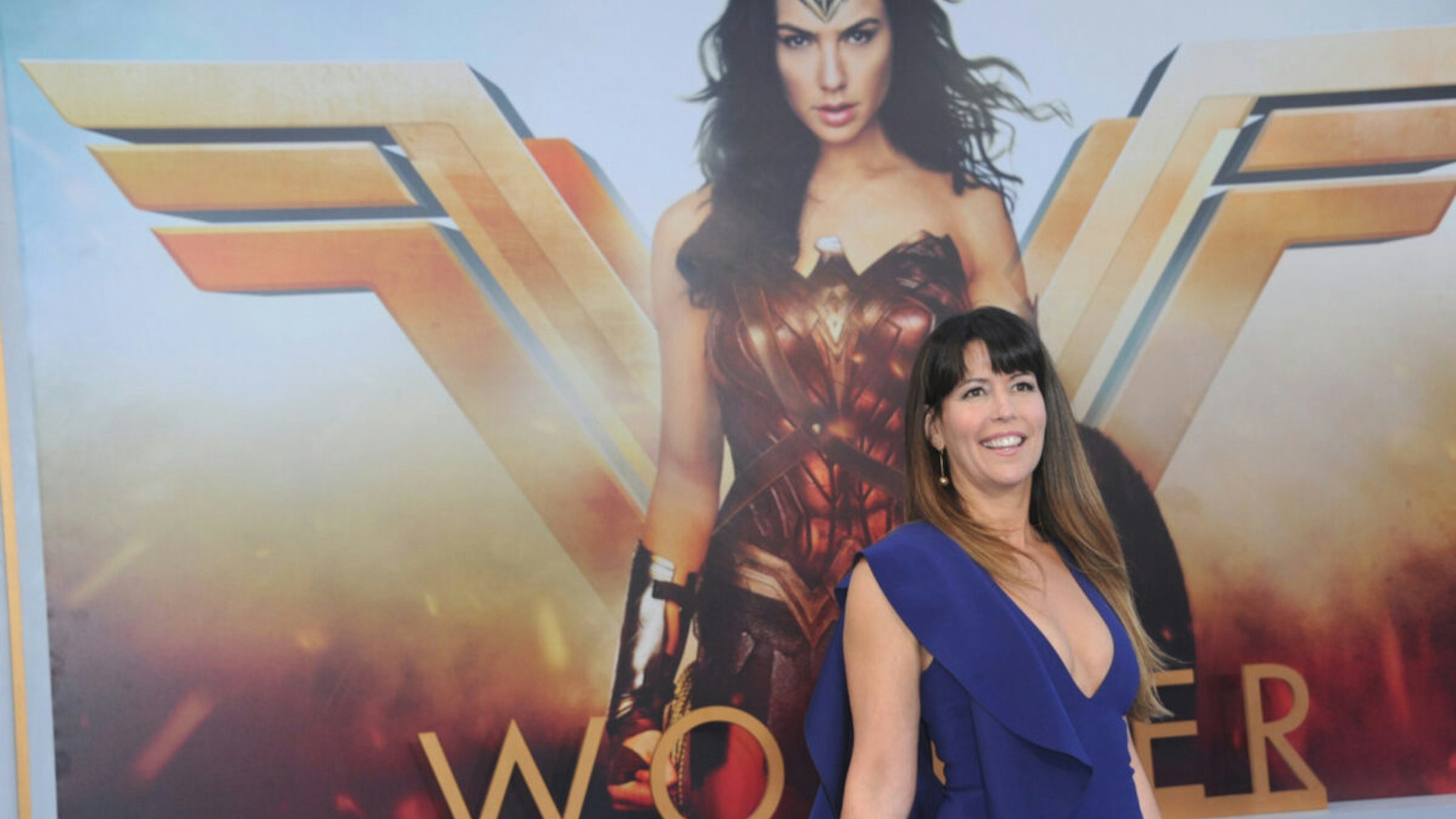 Director Patty Jenkins arrives for the Premiere Of Warner Bros. Pictures' "Wonder Woman" held at the Pantages Theatre on May 25, 2017 in Hollywood, California.