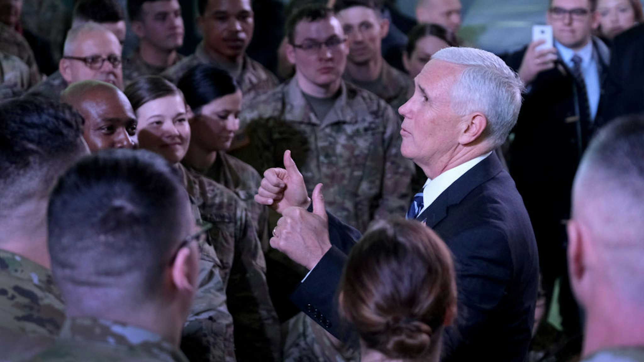 U.S. Vice President Pence Visits Warsaw Military Base