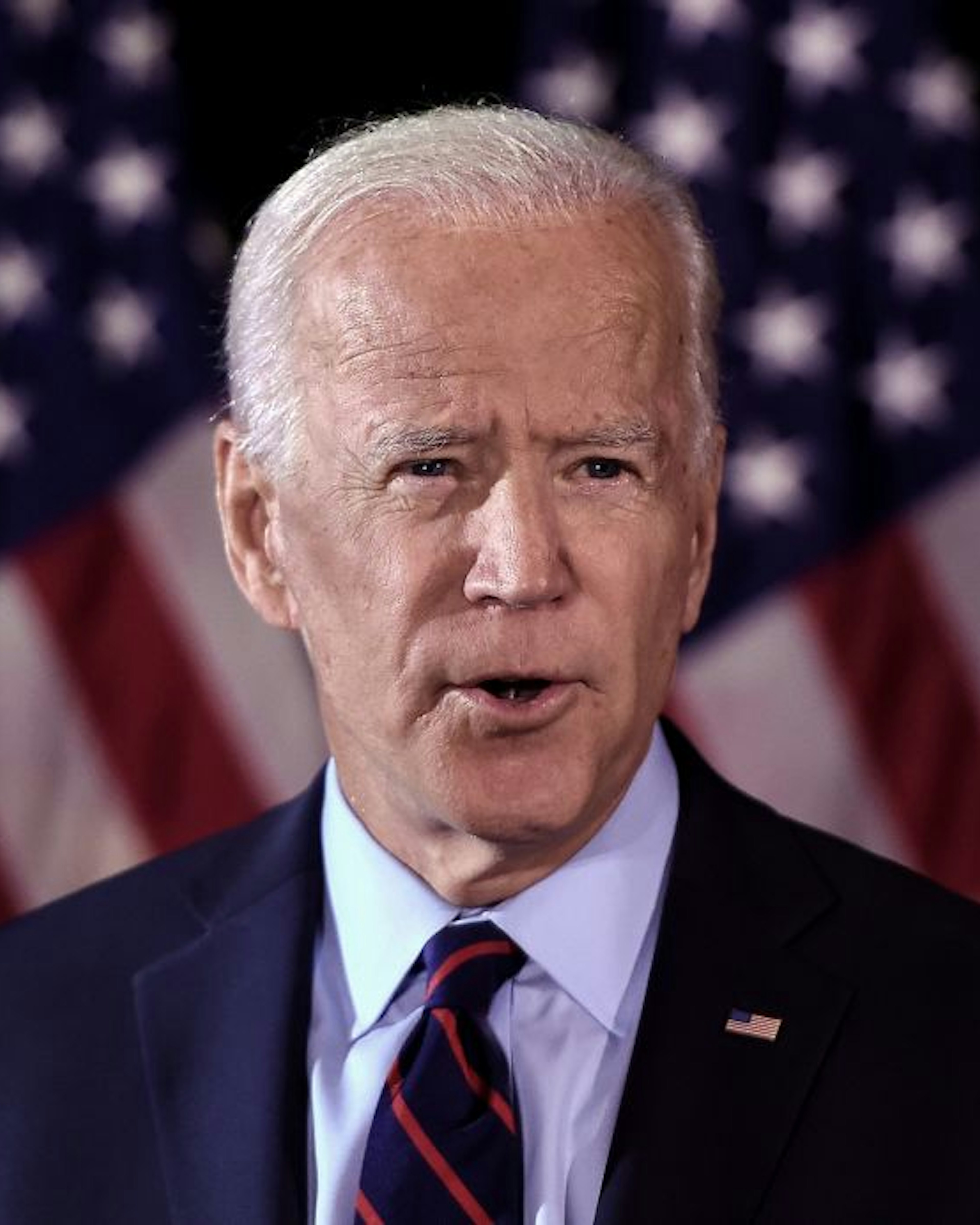 Democratic presidential hopeful Joe Biden makes a statement on Ukraine during a press conference at the Hotel Du Pont on September 24, 2019, in Wilmington, Delaware. (Photo by Olivier Douliery / AFP) (Photo by OLIVIER DOULIERY/AFP via Getty Images)