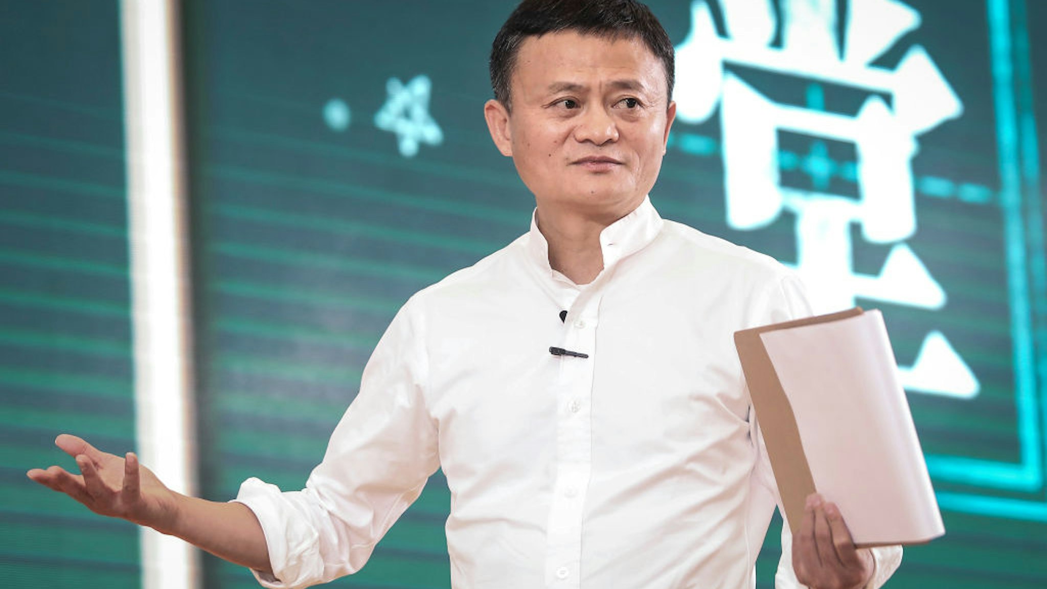 Founder of Alibaba Group Jack Ma gives a speech at the 'Ma Yun Rural Teachers and Headmasters Prize' on January 7th, 2020 in Sanya , Hainan province, China.
