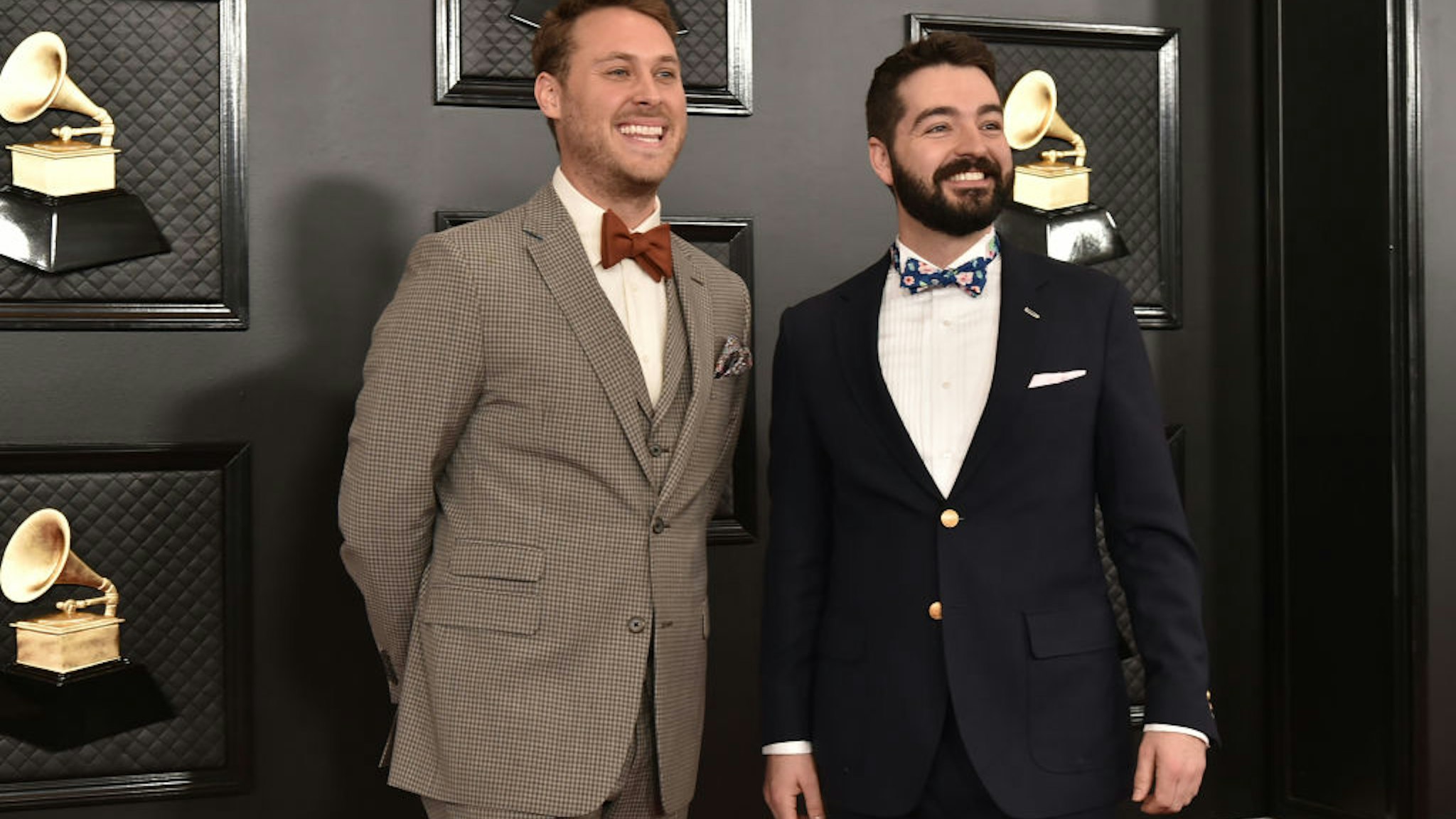 Joe Mailander and Justin Lansing of The Okee Dokee Brothers attend the 62nd Annual Grammy Awards at Staples Center on January 26, 2020 in Los Angeles, CA.