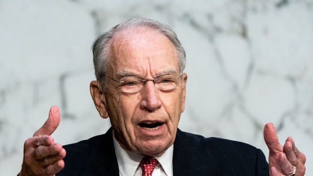 Senator Chuck Grassley (R-IA) speaks during Supreme Court nominee Judge Amy Coney Barrett's testimony on the third day of her confirmation hearing before the Senate Judiciary Committee on Capitol Hill on October 14, 2020 in Washington, DC.