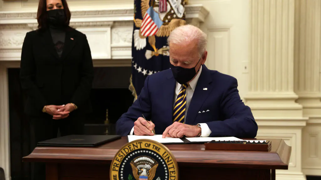 Biden Signs Executive Orders On Food Stamps, Stimulus Checks, Federal Unions, Minimum Wage