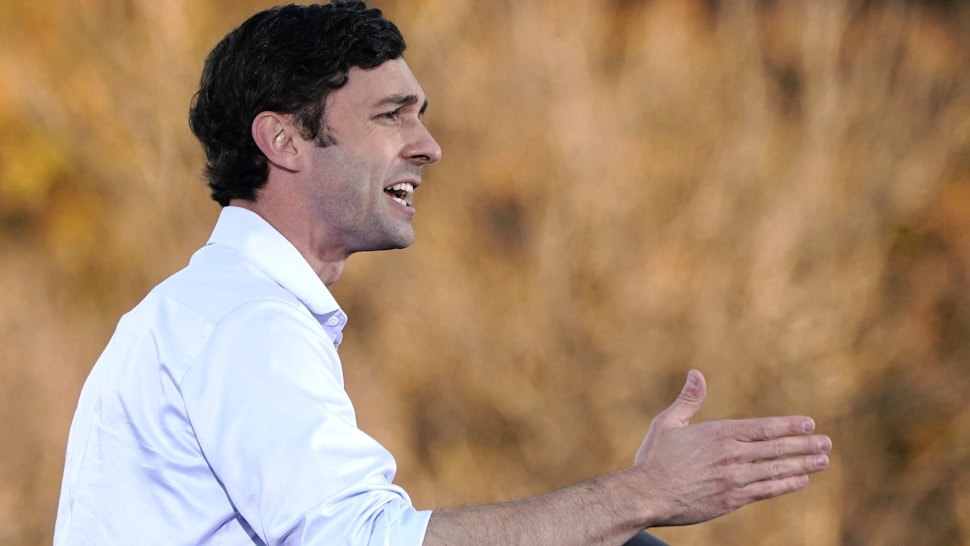Jon Ossoff, U.S. Democratic Senate candidate, speaks during a 'Get Out The Vote' campaign event in Garden City, Georgia, U.S., on Sunday, Jan. 3, 2021. Georgia has two runoff elections on Tuesday that will decide control of the U.S. Senate and have a decisive influence on the ability of President-elect Joe Biden to advance his legislative agenda.