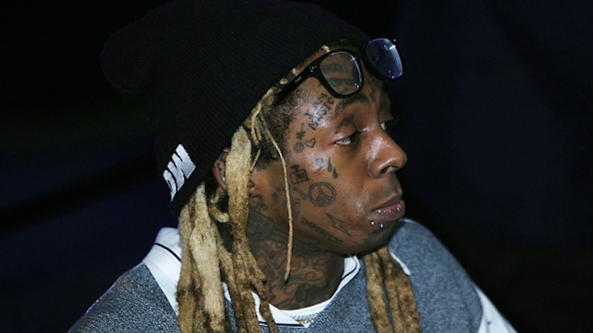 MIAMI, FLORIDA - FEBRUARY 01: Lil Wayne attends Lil Wayne's "Funeral" album release party on February 01, 2020 in Miami, Florida.