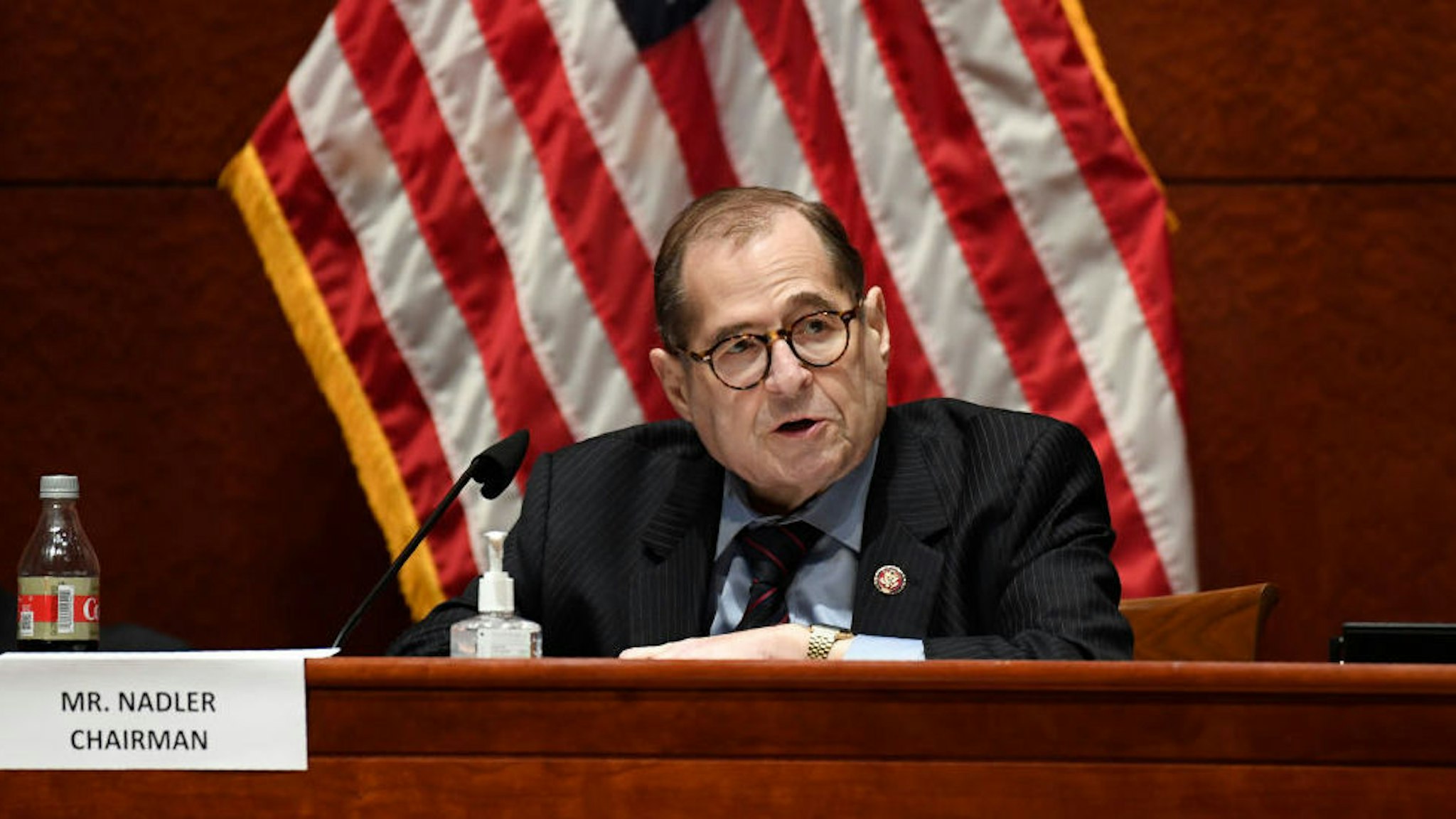 WASHINGTON, DC - JUNE 24: House Judiciary Committee Chairman Rep. Jerrold Nadler (D-NY) speaks during a hearing on oversight of the Justice Department and a probe into the politicization of the department under Attorney General William Barr on Capitol Hill, June 24, 2020 in Washington, DC.